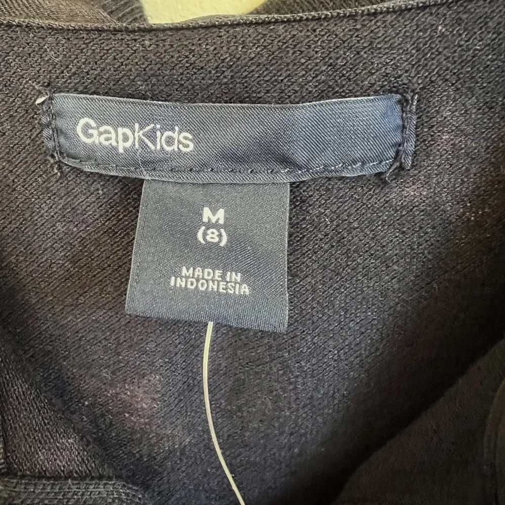 NWOT GapKids Short Sleeve Star Printed Pique Polo, True Indigo, Size M (8) - Picture 4 of 6